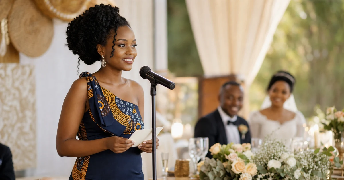 Maid of Honor Speech Templates for Kenyan Weddings