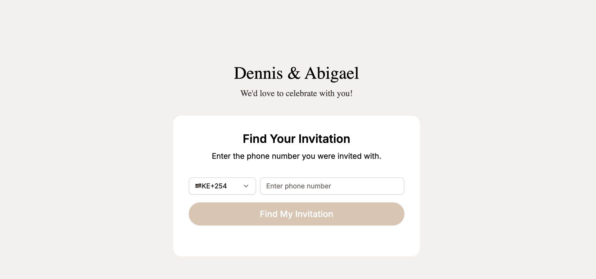 Guest RSVP flow